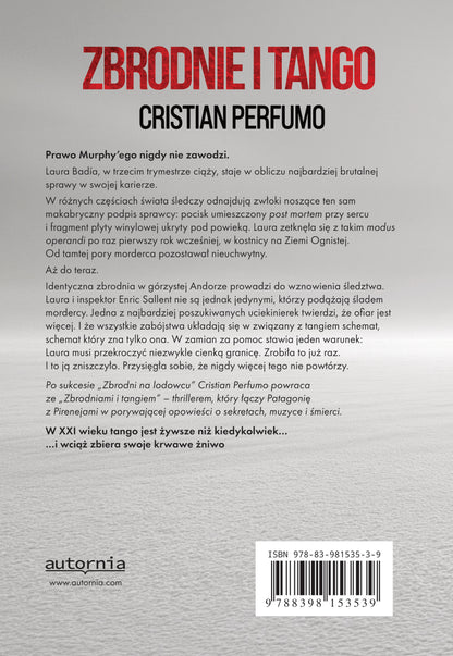 Zbrodnie i tango – Cristian Perfumo, okładka tył
